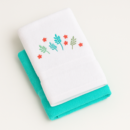 Imagen de Set x 2 toallas rostro Hojas