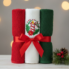Imagen de 3 toallas de mano Navidad
