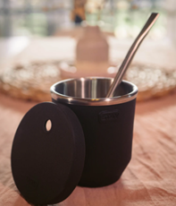 Imagen de Mate acero c/tapa y bombilla