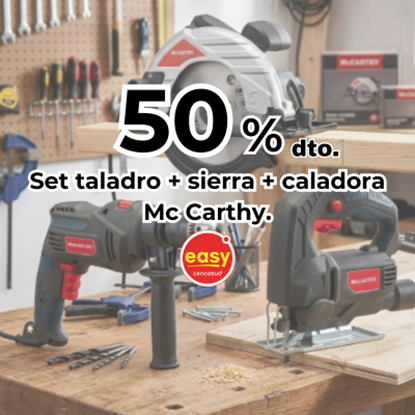 Imagen de Cupón Set taladro + sierra + caladora